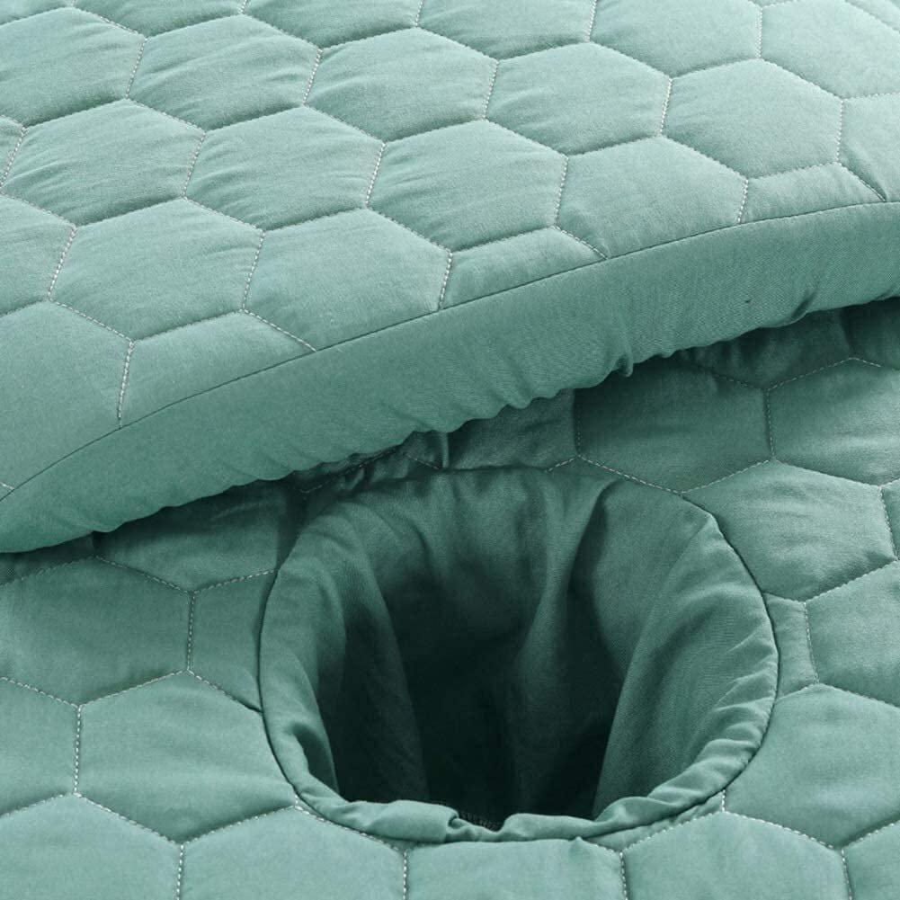 PAGOIAAR PAGOIAAR 4pcs Beauty Salon Bedding Massage Spa Cover Sets Solid Color Massage Table Cover Salon Beauty Bedspreads Linens with A Face Breath Hole 80x190cm(31x75inch)