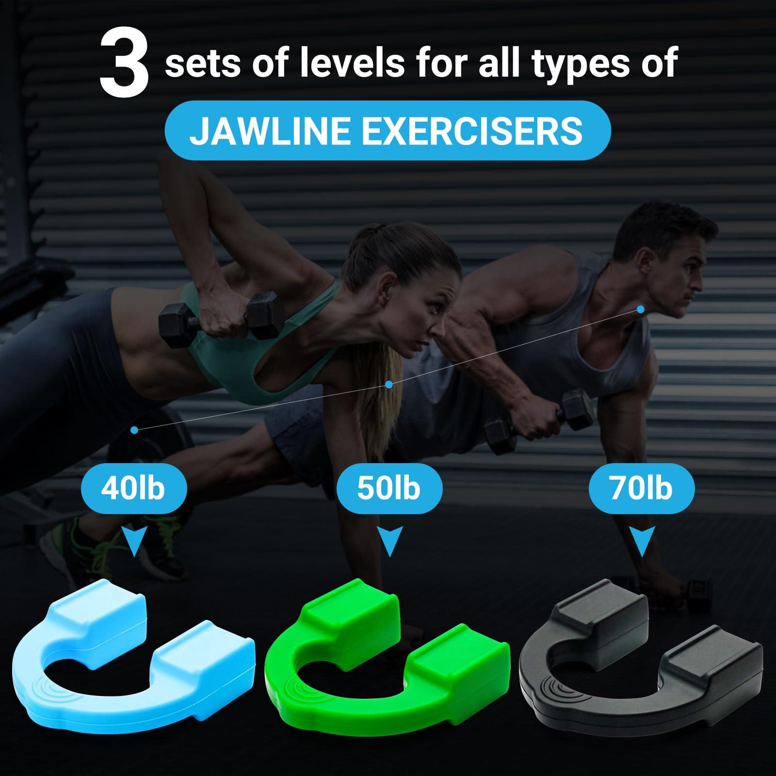 Tilcare Tilcare Jawline Exerciser Jaw Exerciser for Men and Women That Helps to Workout Your Jaw, Neck and Tone Your face with Exercise - Face Slimmer That Will Chisel Your Jawline - Elite Level 70lb