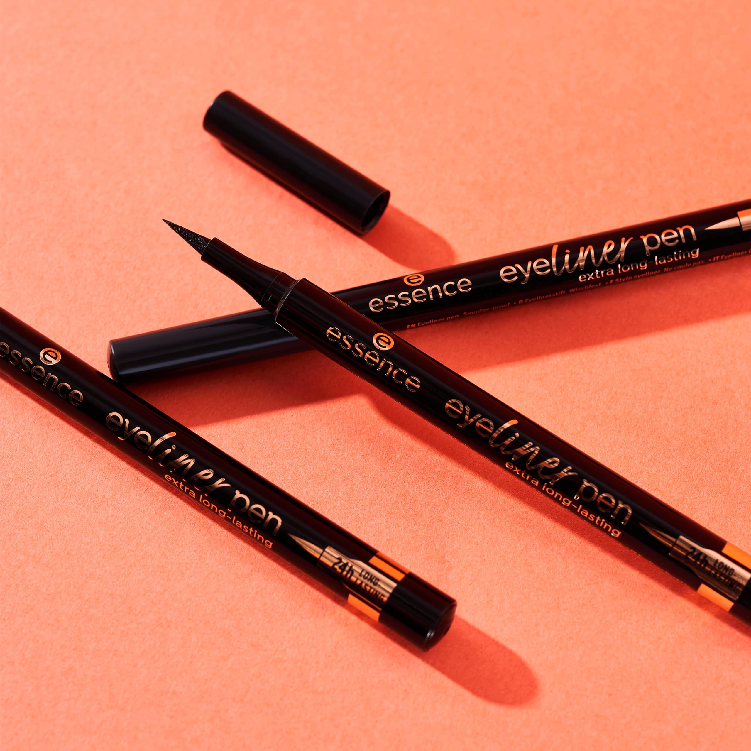 essence cosmetics essence | Eyeliner Pen Extra Longlasting (Pack of 5) |Smudgeproof Liner with Precise and Easy Application | Bold & Natural Eye Make Up | Vegan, Cruelty Free & Paraben Free