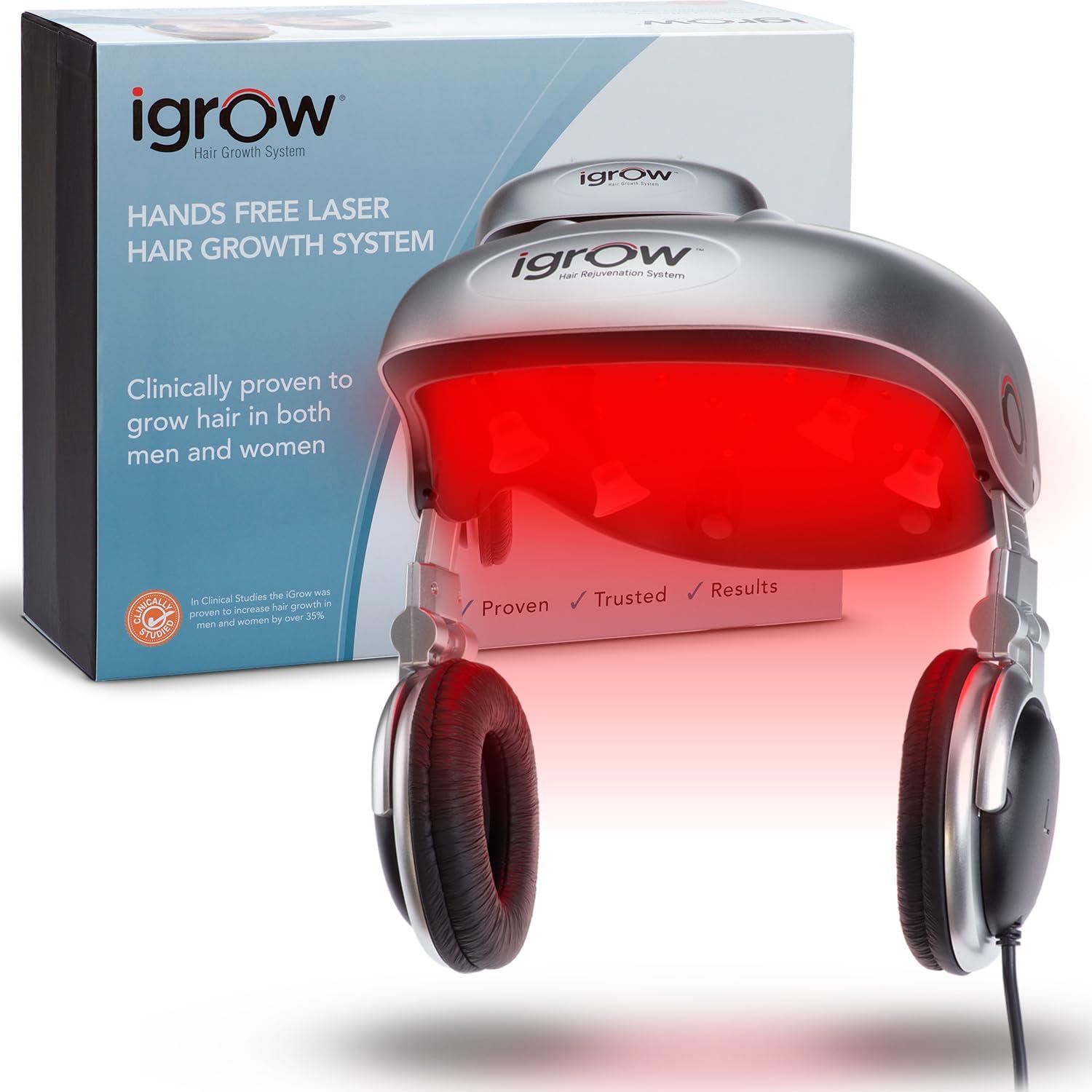 iGrow iGrow Laser Hair Growth System - Clinically proven, FDA Cleared Laser Cap Hair Growth for Men & Women.