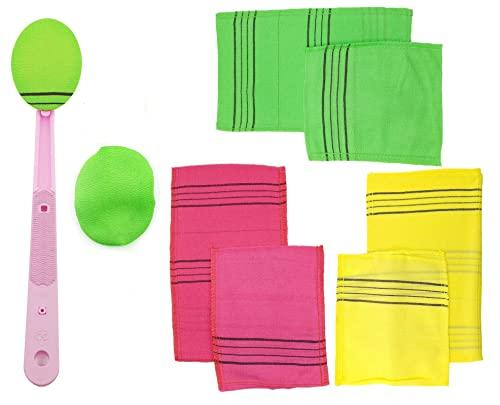 TTAETAOL Korean Exfoliating Bath Washcloth Italy Towel Exfoliating Scrub Bath Mitten (Italy towel set)