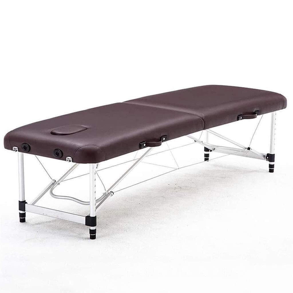 NinthAvenue Basics Professional Spa Tables Massage Tables Foldable Massage Bed Adjustable Lifting Mobile Therapist Beauty Physiotherapy Tattoo Bed Portable Couch Bed, 185 * 60cm, Brown