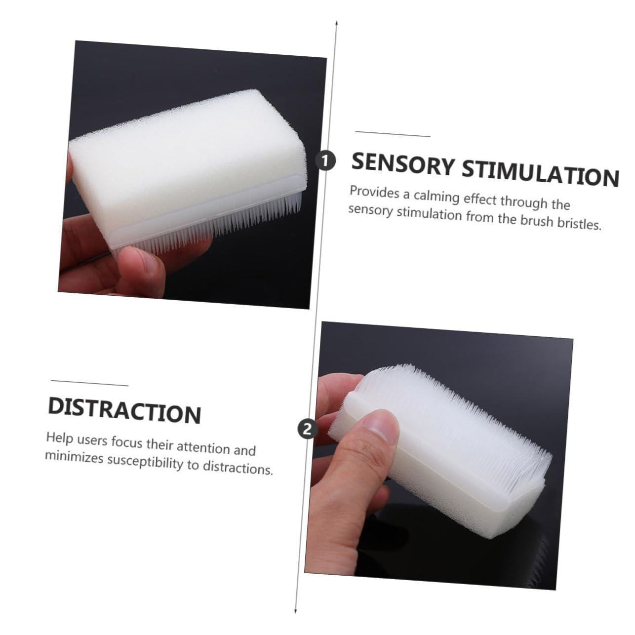CRILSTYLEO CRILSTYLEO 2pcs Brush Wilbarger Corn Brush Wilbarger Brush Items Defensiveness Hook Hand Scrub Brushes Sensory Brushes Gadgets Method Brush Soft Bristle Nail Brush Vest Plastic White