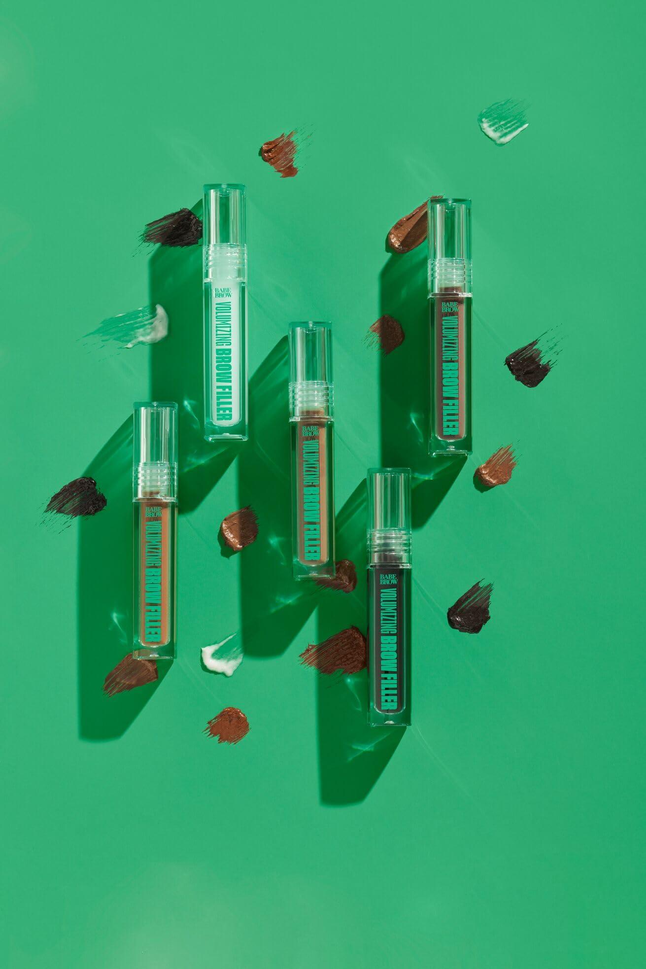 BABE ORIGINAL Babe Original Volumizing Eyebrow Filler For Thicker Brows - Tinted Brow Gel with Peptides & Biotin, Smudge Resistant Brow Mascara, Dark Brown