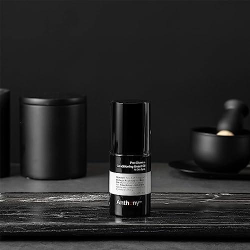 Anthony Anthony Pre-Shave and Conditioning Beard Oil, 2 Fl Oz, Contains Rosemary, Basil, Olive and Calendula Oils, Hydrates, Softens, Nourishes, and Conditions Skin