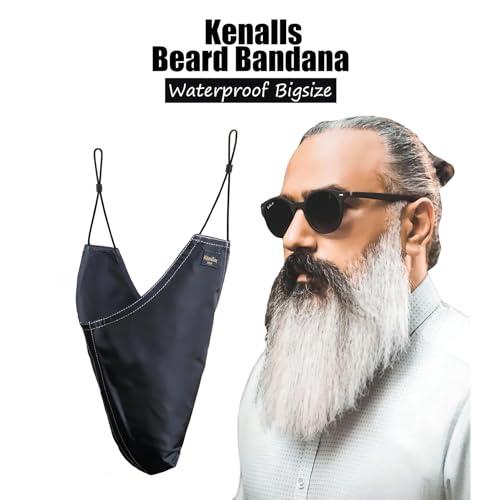 Kenllas Kenllas Beard Bandana - Large Adjustable Beard Bonnet for Men (Waterproof Big)