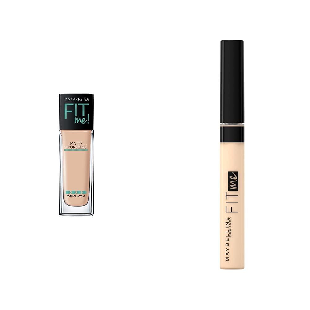 MAYBELLINE Maybelline Fit Me Matte + Poreless Foundation 1 Count + Fit Me Concealer Light 1 Count