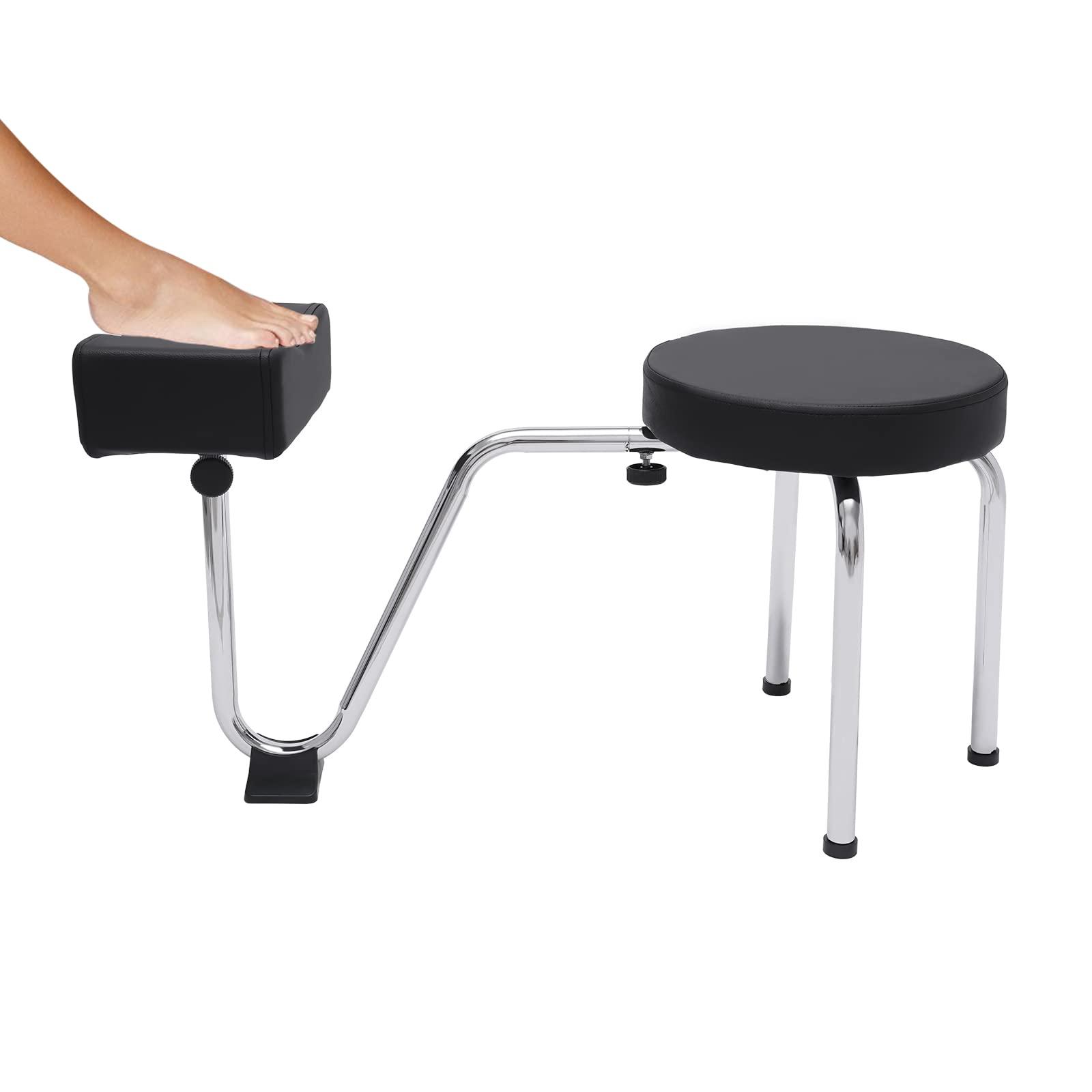 VPABES VPABES Portable Pedicure Stool with Footrest, Height Adjustable Leg Rest Pad Pedicure Chair Foot Rest Stand Manicure Nail Station for Spa Beauty Salon Studio Equipment Supplies