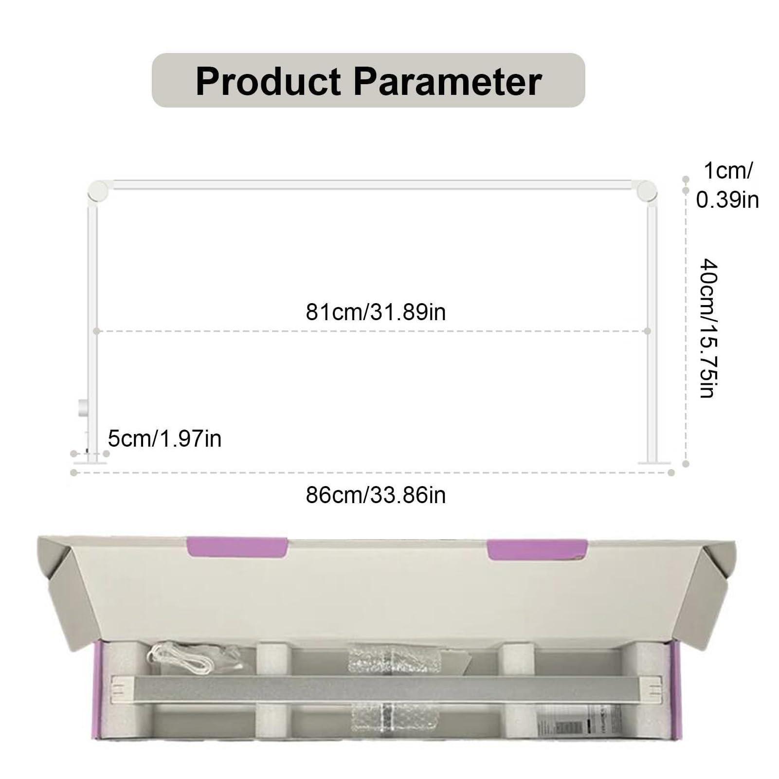 RYAZOZA RYAZOZA Square Nail Desk Lamp for Professionals, Nail Tech Lamp, Estheticians Light, Lash Tech Light, LED Light for Nails with Stepless Dimming and Color Temperature(Silver)