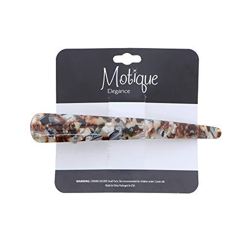 Motique Accessories Large Concord Duck Teeth Hair Clip for Woman and Girls - Brown Beige