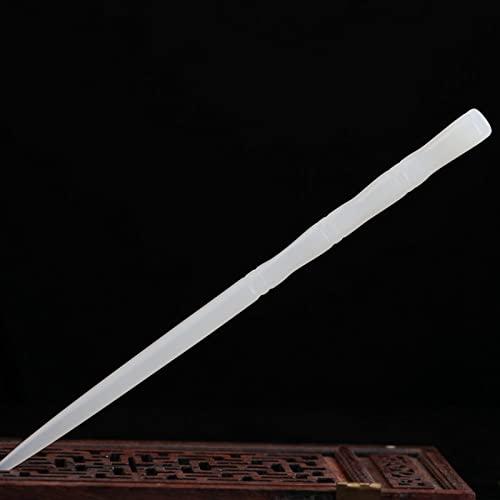 qbodp qbodp White Jade Hair Sticks for Buns,Bamboo Shape Hair Chopsticks Elegant Hair Pins Stick Chinese Classical Chopsticks for Women Hair Accessories