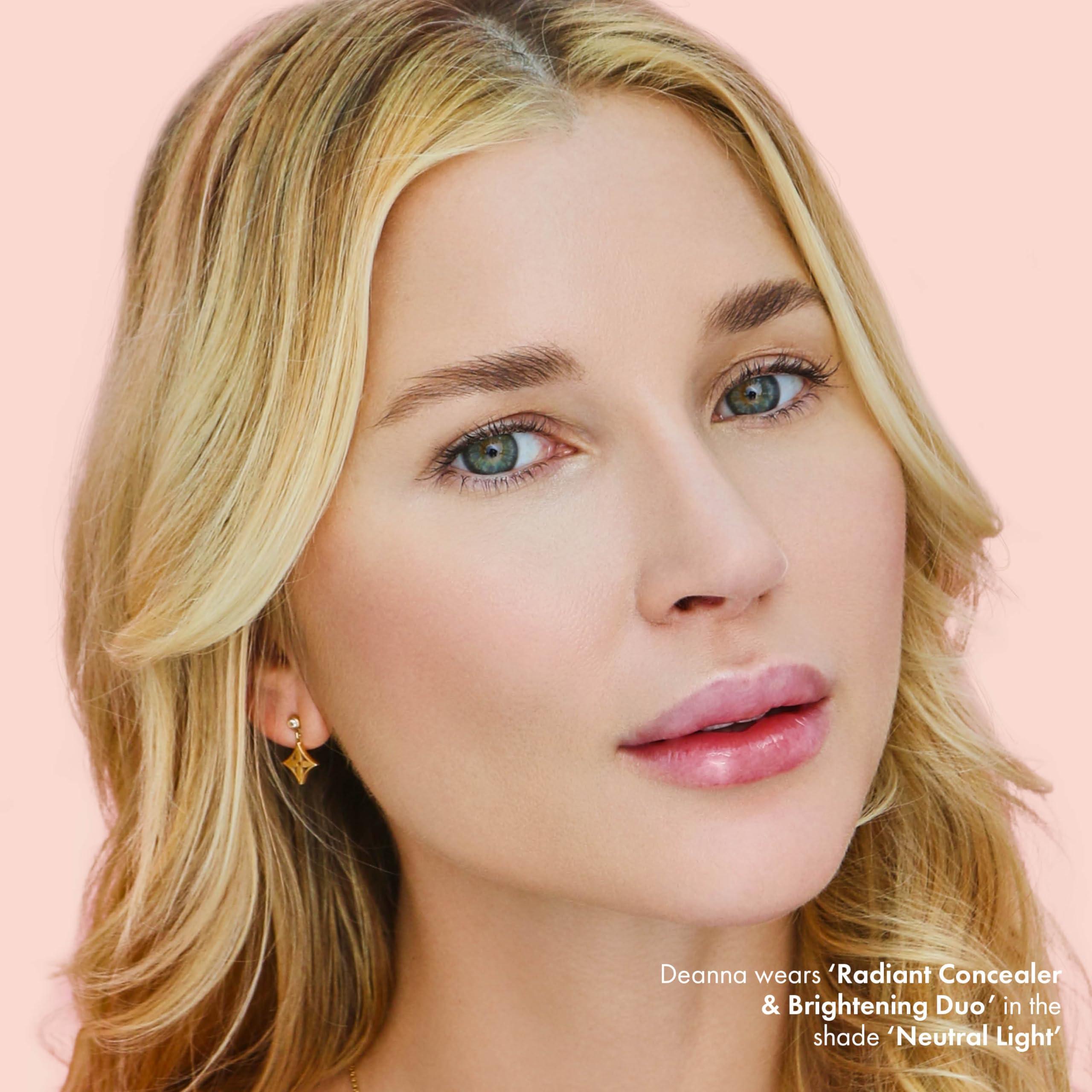 ICONIC LONDON ICONIC LONDON Radiant Concealer & Brightening Duo | Creamy Liquid + Brightening Crayon Dual Ended Concealer, Cruelty Free, Vegan Makeup (Neutral Light) 0.08 oz