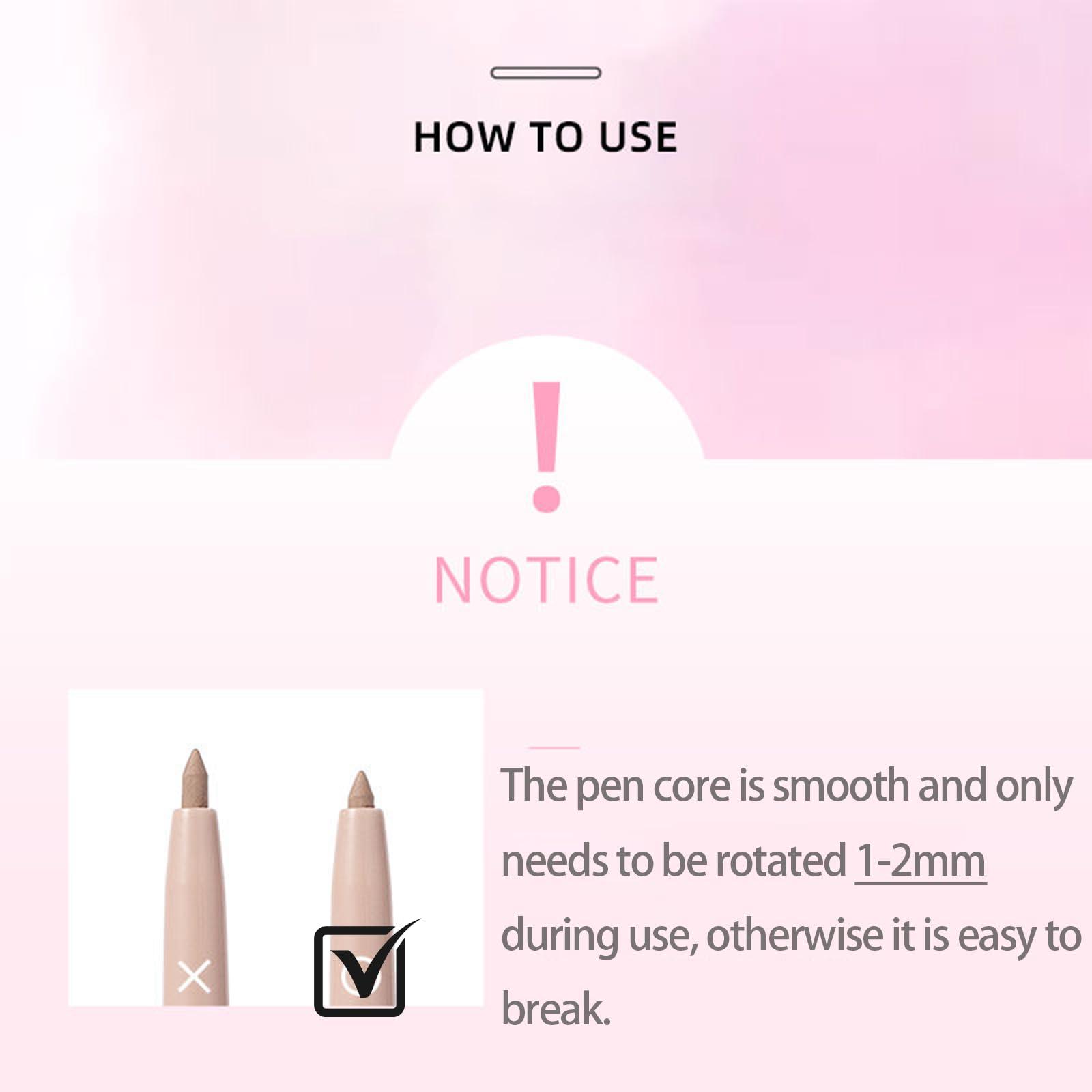 Okerker Under Eye Highlighter Makeup Stick, Eyeliner Eye Enhancing, Lying Silkworm Pencil Highlight & Contouring Stick, Silky-smooth Long-lasting Smudge-proof for Tear Drop Eye Brightener Eye Bigger Eye