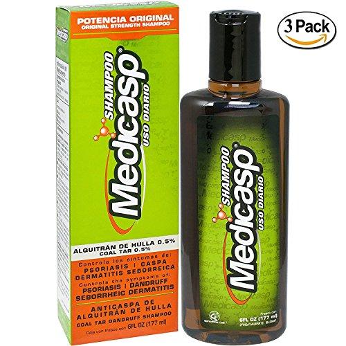 Mediscap Medicasp Coal Tar Gel Dandruff Shampoo to Treat Seborrheic Dermatitis Psoriasis 3 Pack 6 oz