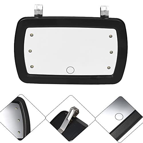 Wemay Car Sun Visor Mirror Makeup Sun-shading Cosmetic Mirror Vanity Mirror Automobile Make Up Mirror with Six LED Lights