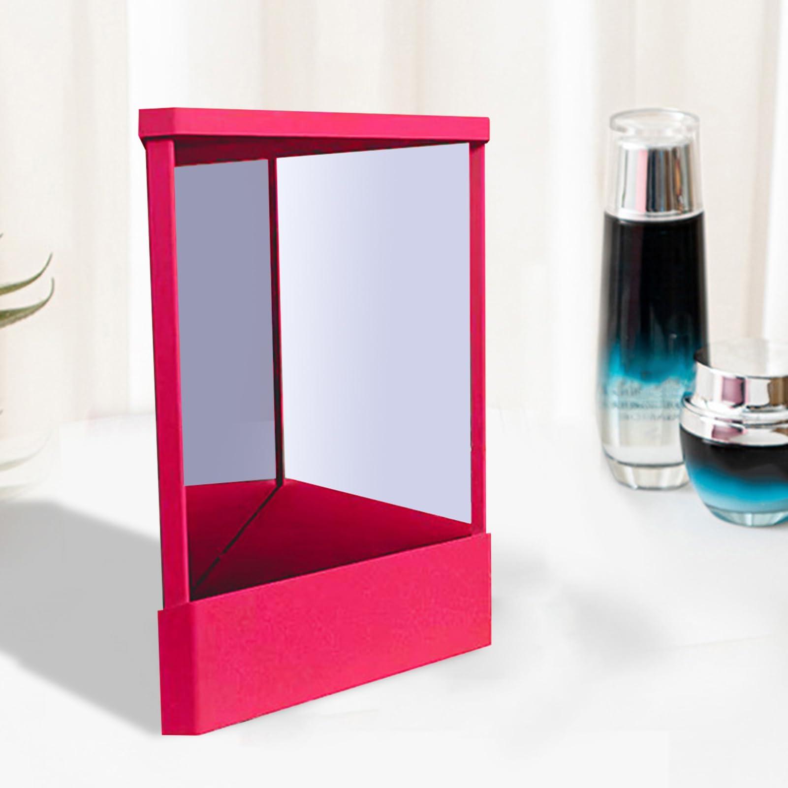 Talent Star Talent Star Non-Reversing Mirror Precision True Vanity Makeup Mirror Non-Magnifying Tabletop Mirror Real Reflections Beauty Mirror for Your Face Rose Red S