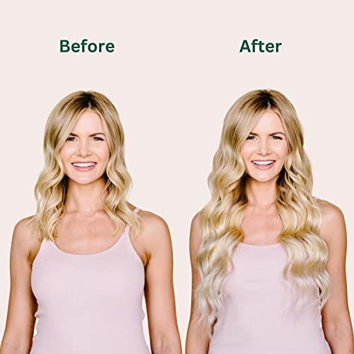 BFB Hair BFB Hair Clip-in Hair Extensions for Women, Real Human Hair Extensions, Barefoot Blonde Highlighted Blonde 21 inch 10 pcs 160 grams, Seamless Design, Straight & Long Remy Extensions