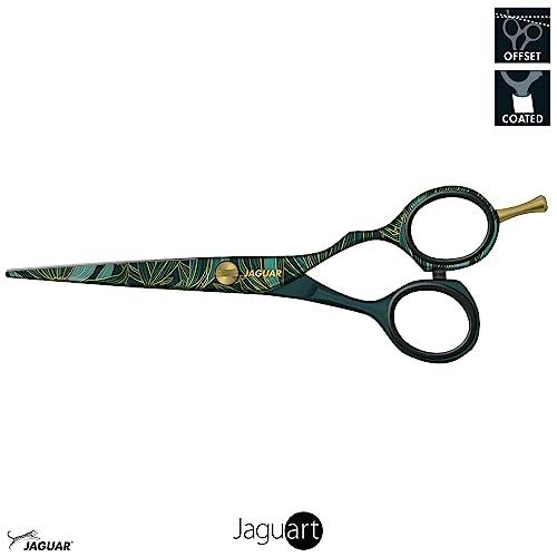 JAGUAR Jaguar Exotic Island Jungle Green Hairdressing Scissors, Right Handed Offset Handle, 5.5 Inch
