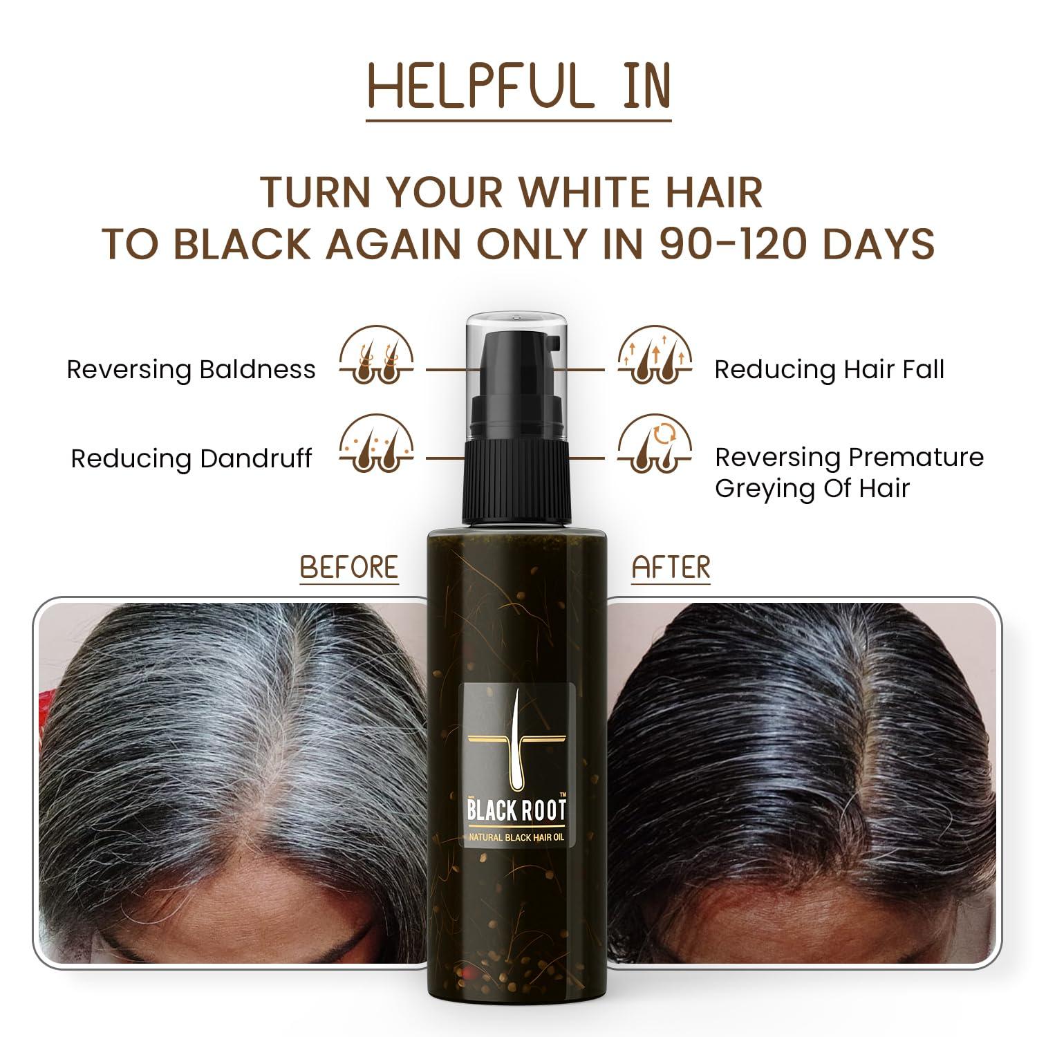 Black Root Black Root Natural Black Hair Oil, 3.4 Fl Oz (Pack of 1)