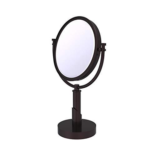 Allied Precision Industries Allied Brass TR-4/5X Tribecca Collection 8 Inch Vanity Top 5X Magnification Make-Up Mirror, Antique Bronze