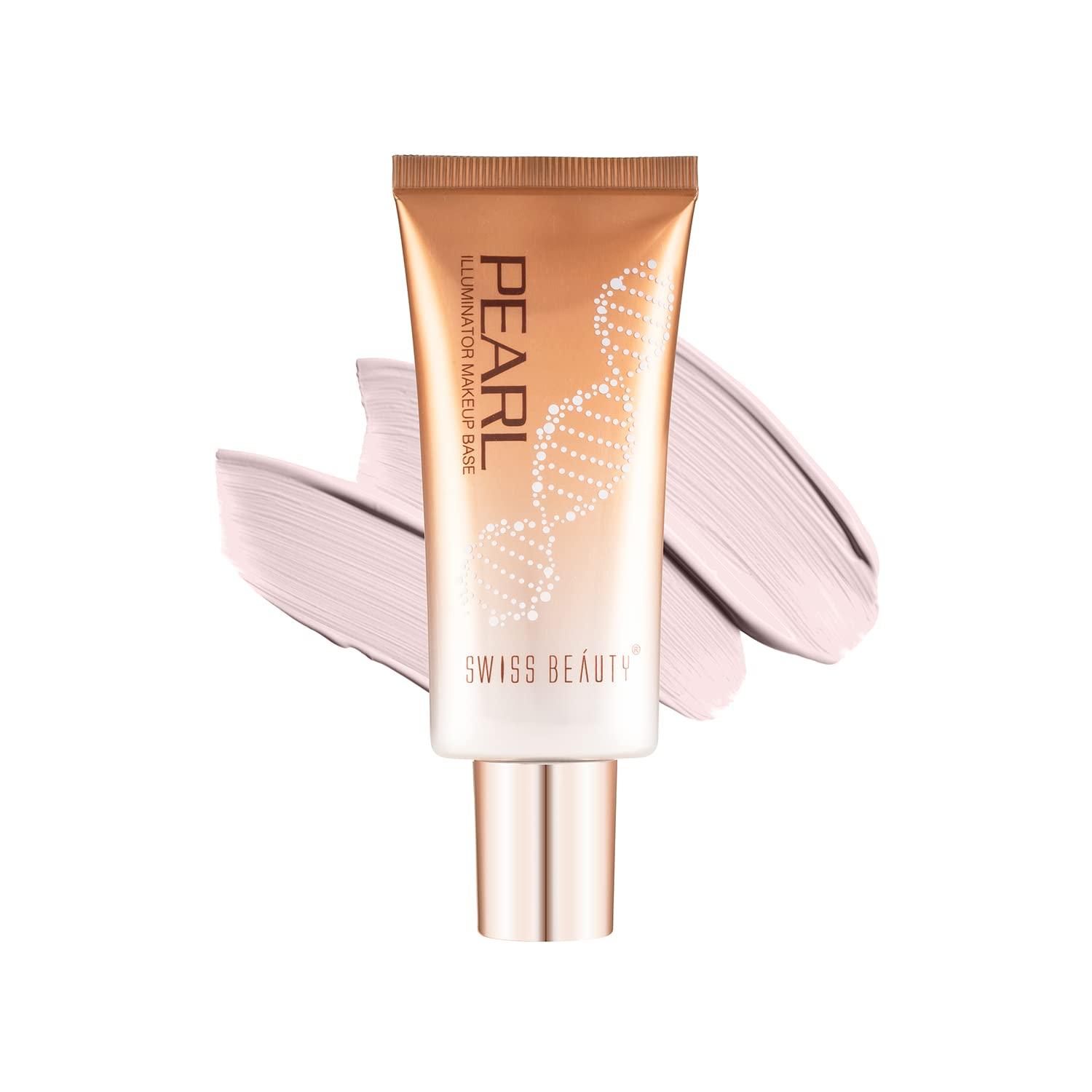 SWISS BEAUTY Swiss Beauty Pearl illuminator Makeup Base Liquid (Silver Pink, 35 g)