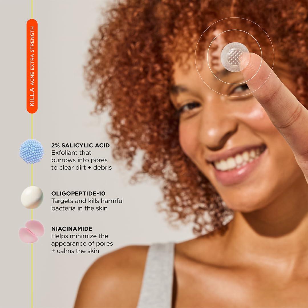 ZitSticka ZitSticka Extra Strength Killa Acne Patches for Face - World\'s Most Potent Pimple Patch with Fast-Acting Microdarts - Starts Working within 2 Hours for Deep, Early-Stage Zits & Blemish - 4 Count