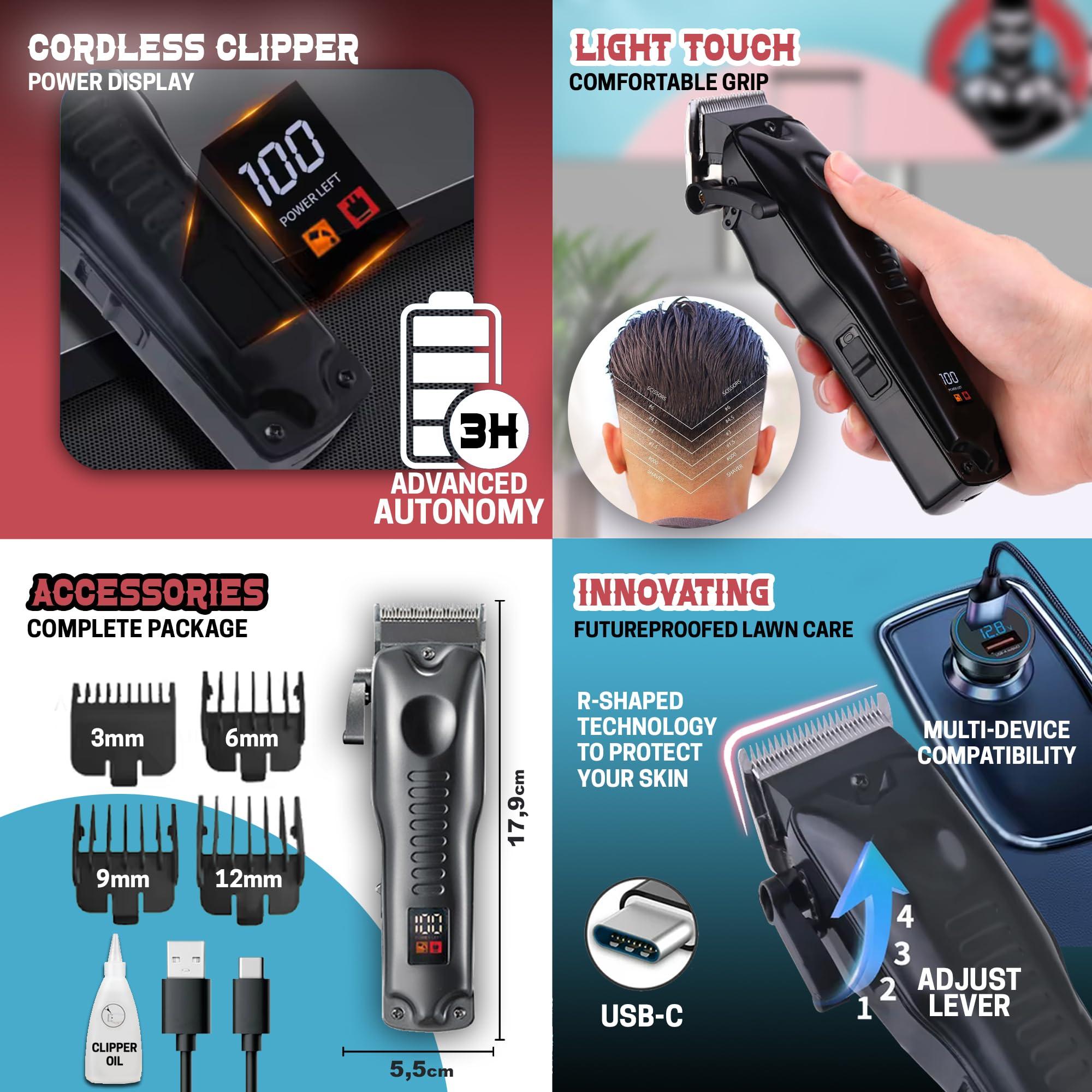 LIPFISBARBERSHOP.COM LIPFISBARBERSHOP.COM Kit 360 Mirror for Haircuts for Men with Clipper - 3 Way Mirror for Self Hair Cutting - Three Way Mirror to Cut Your Own Hair - Barber Mirror Self Haircut Mirror