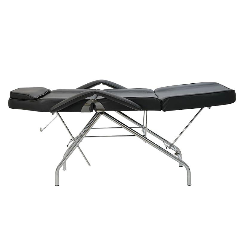 SKINACT SKINACT Basic Facial Chair with Free Stool, Facial Bed, Massage Table (Black)