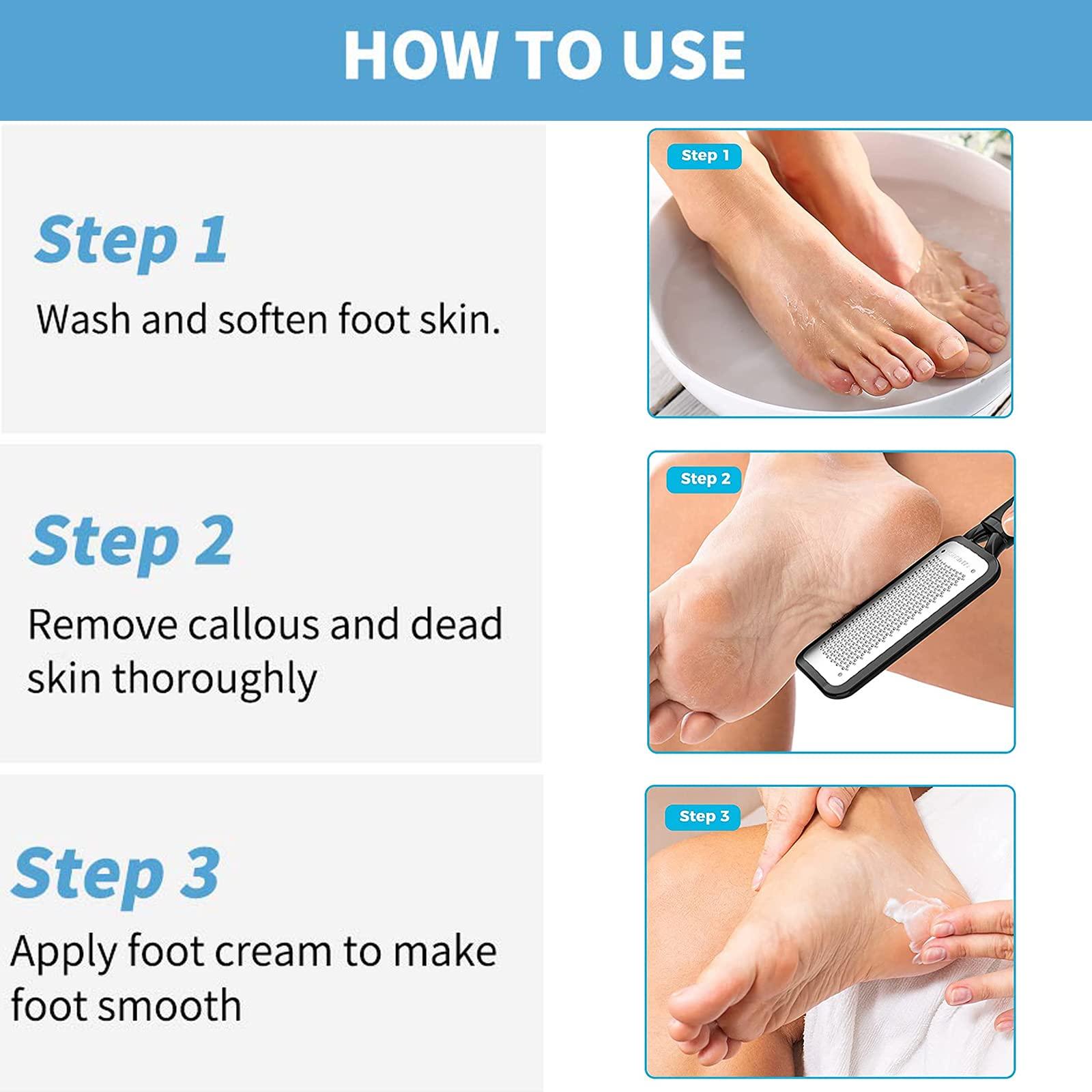 Angel Kiss Angel Kiss Colossal Foot File Scraper Pedicure File - Premium Stainless Steel Foot Rasp, Dead Skin Callus Remover for Feet, Gentle Foot Scrubber, Pedicure Tools for Salon-Quality Foot Care, Black