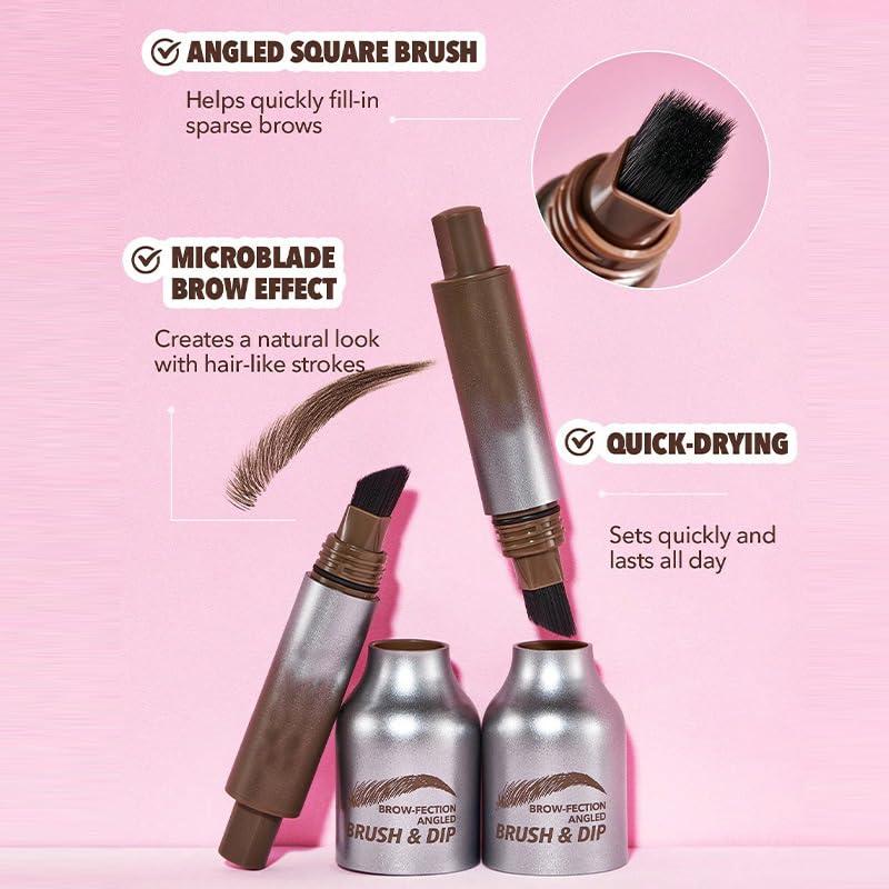 Generic Instant Brow Brush, Brow Brush, Eyebrow Brush, Brow-Fection, Waterproof & Smudge-Proof Liquid Eyebrow Brush, Square Brush for Natural Brow (Expresso)