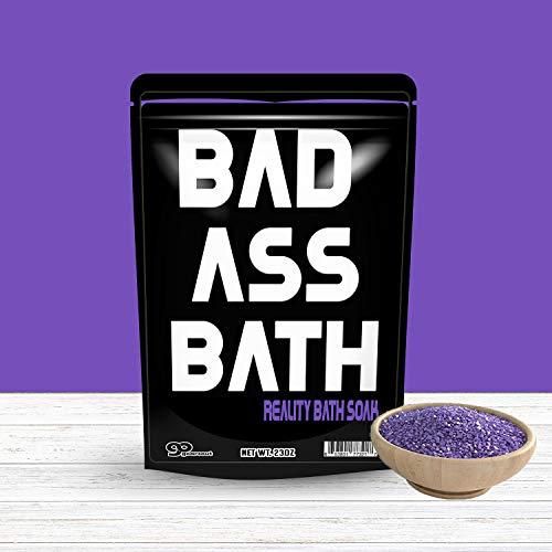 Gears Out Badass Bath Soak – Bad Ass Bath Salts Purple Bath Funny Gifts for Friends Funny Bath Products Spa Gifts for Men Stocking Stuffers Gag Gifts for Women Cool Gifts for Guys Dad Unisex White Elephant Gift