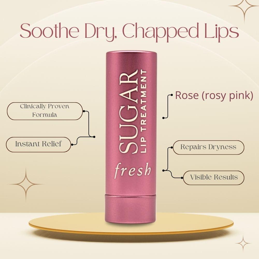 Fresh Tint and Treat Lip Kit by Fresh for Women - 3 Pc 0.07oz Sugar Lip Treatment - Rose, 0.07oz Sugar Advanced Therapy, 0.07oz Sugar Lip Treatment - Bloom