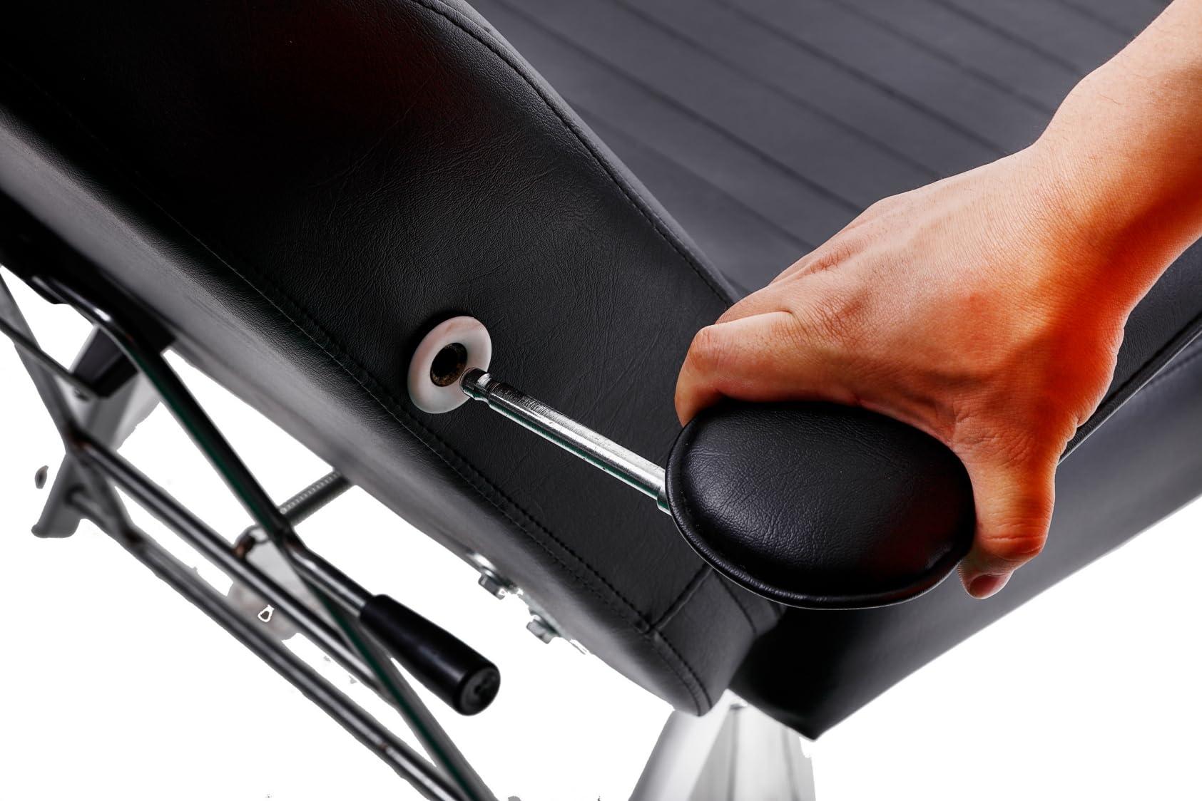 Beautymega Beautymega Blak All Purpose Facial Chair Esthetician Spa Salon Facial Bed with Stool Professional Tattoo Table Salon Spa Equipment Hydraulic Adjustable Height Swivel Facial Chair