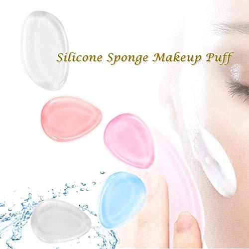 Ktdzone Ktdzone Washable Silicone Sponge Jelly Applicator for Cream Gel Foundation - Face Silisponge Cosmetic Beauty Makeup Tools Blender Red 4PCS