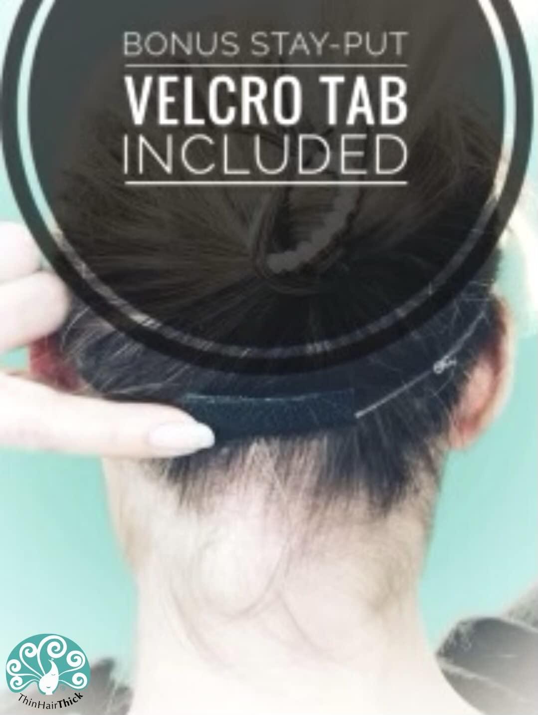 Thin Hair Thick Thin Hair Thick Wig Grip, Topper Grip, Wig band for keeping wigs in place, Velvet Wig Grip, Wig band grip, Hair pieces and wiglets, Bonus stay-put tab included. Patent-pending Wig Top Grip.