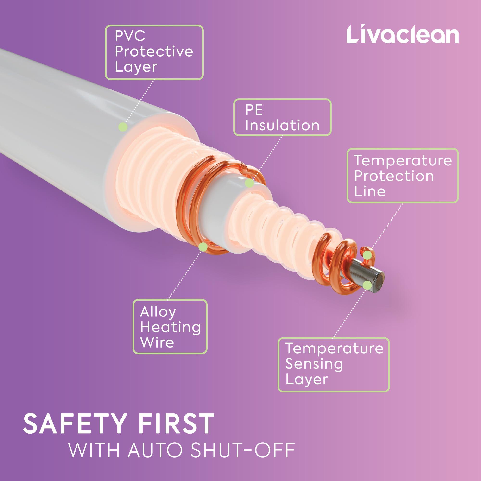 LivaClean Flannel Massage Table Warmer w/ 6 Temperature Settings (71" x 31.5) LivaClean Fleece Massage Table Warmer Heating Pad Blanket, Electric Heated Blanket, 2-Year Replacement Guarantee