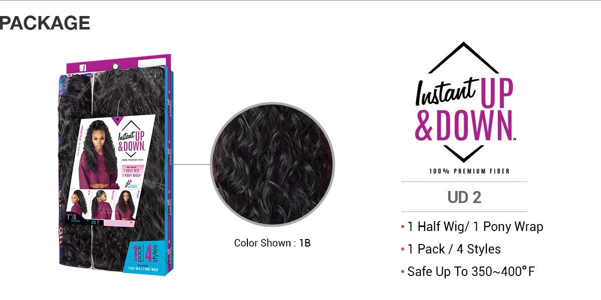 Sensationnel Sensationnel Instant updown halfwig pony - IUD 2 4 style in 1 half wig and pony drawstring (T2/613)