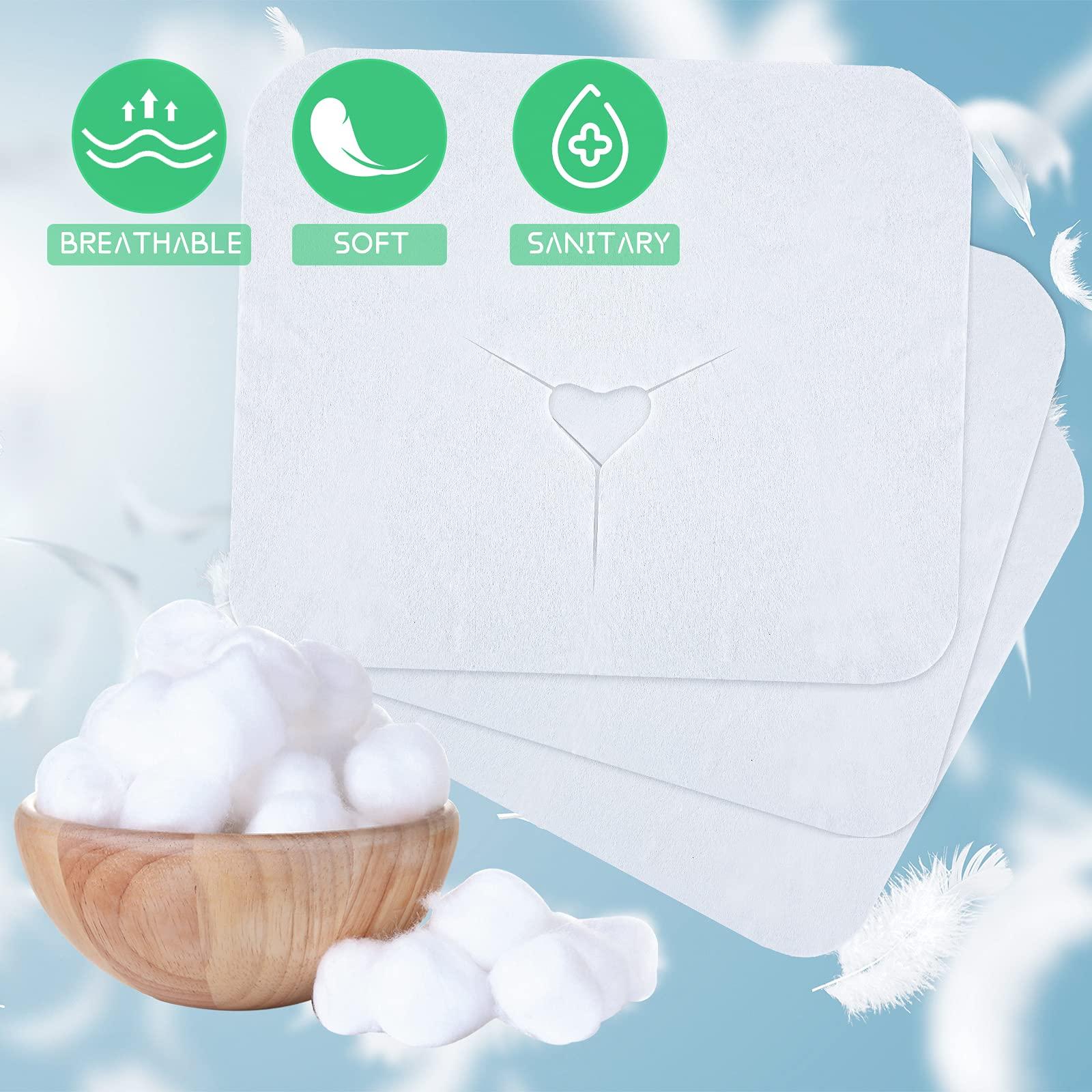 Tatuo 200 Pieces Disposable Face Cradle Covers Massage Headrest Covers for Massage Tables and Massage Chairs Beauty Spa Salon Bed, 11.8 x 15.7 Inches (White)