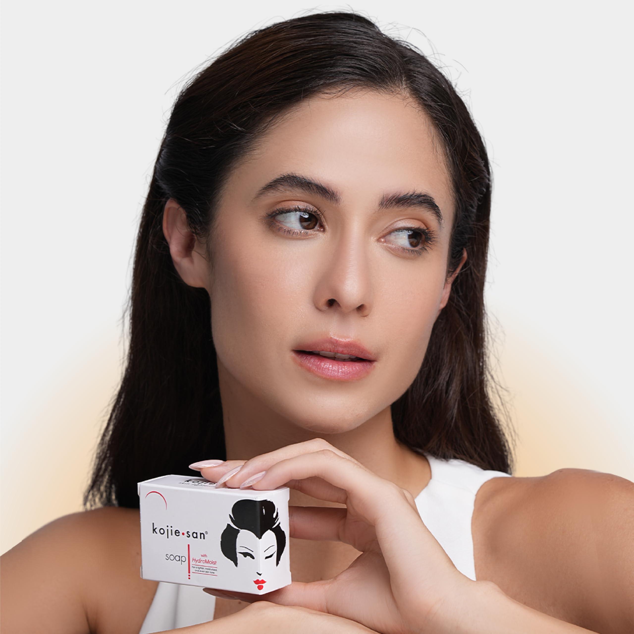 Kojie San Kojie San Skin Brightening Soap - Original Kojic Acid, Dark Spot Remover Bar Soap with Coconut & Tea Tree Oil 100g x 3 Bars