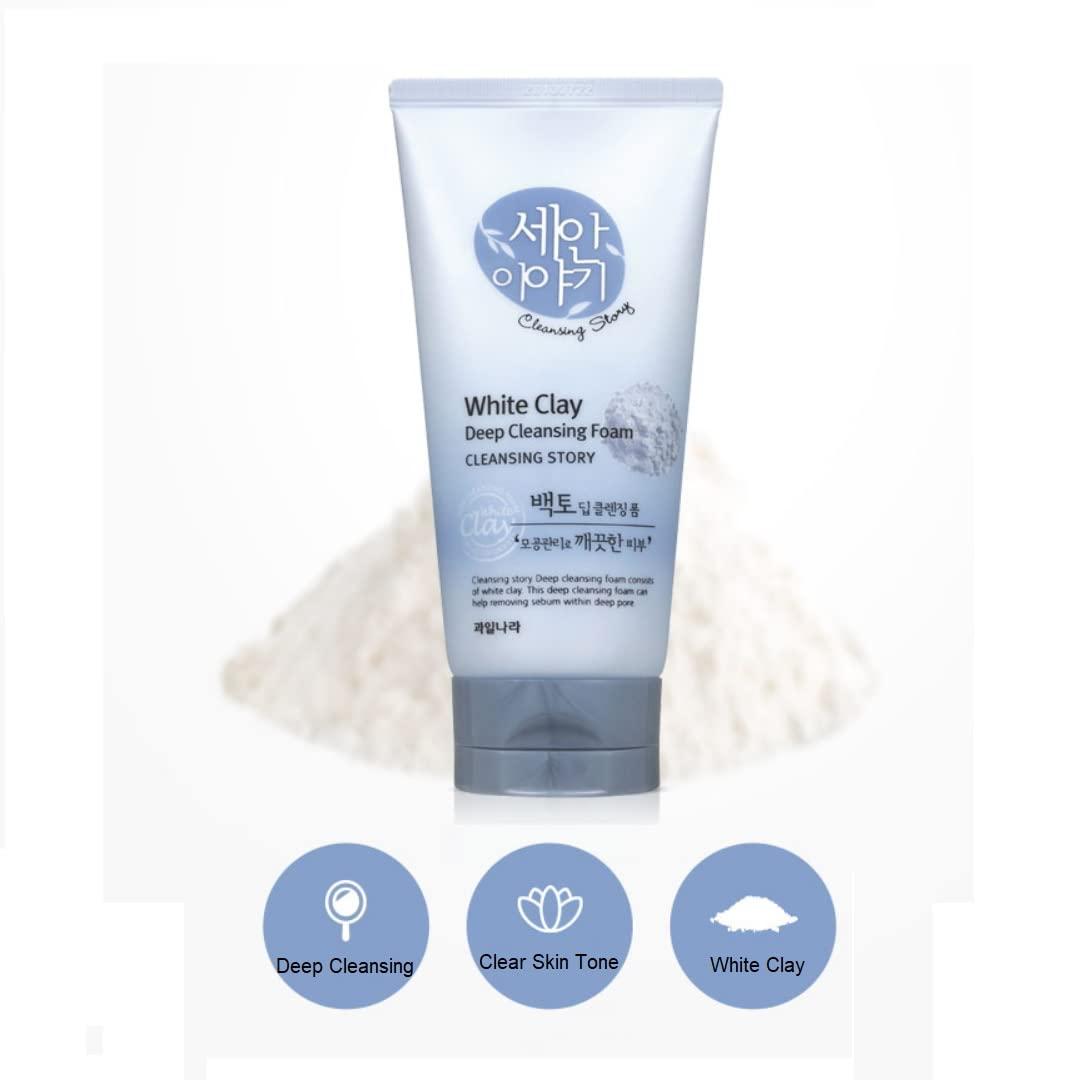 WELCOS WELCOS KWAILNARA Cleansing Story Natural Facial Deep Foam Cleansing (White Clay)