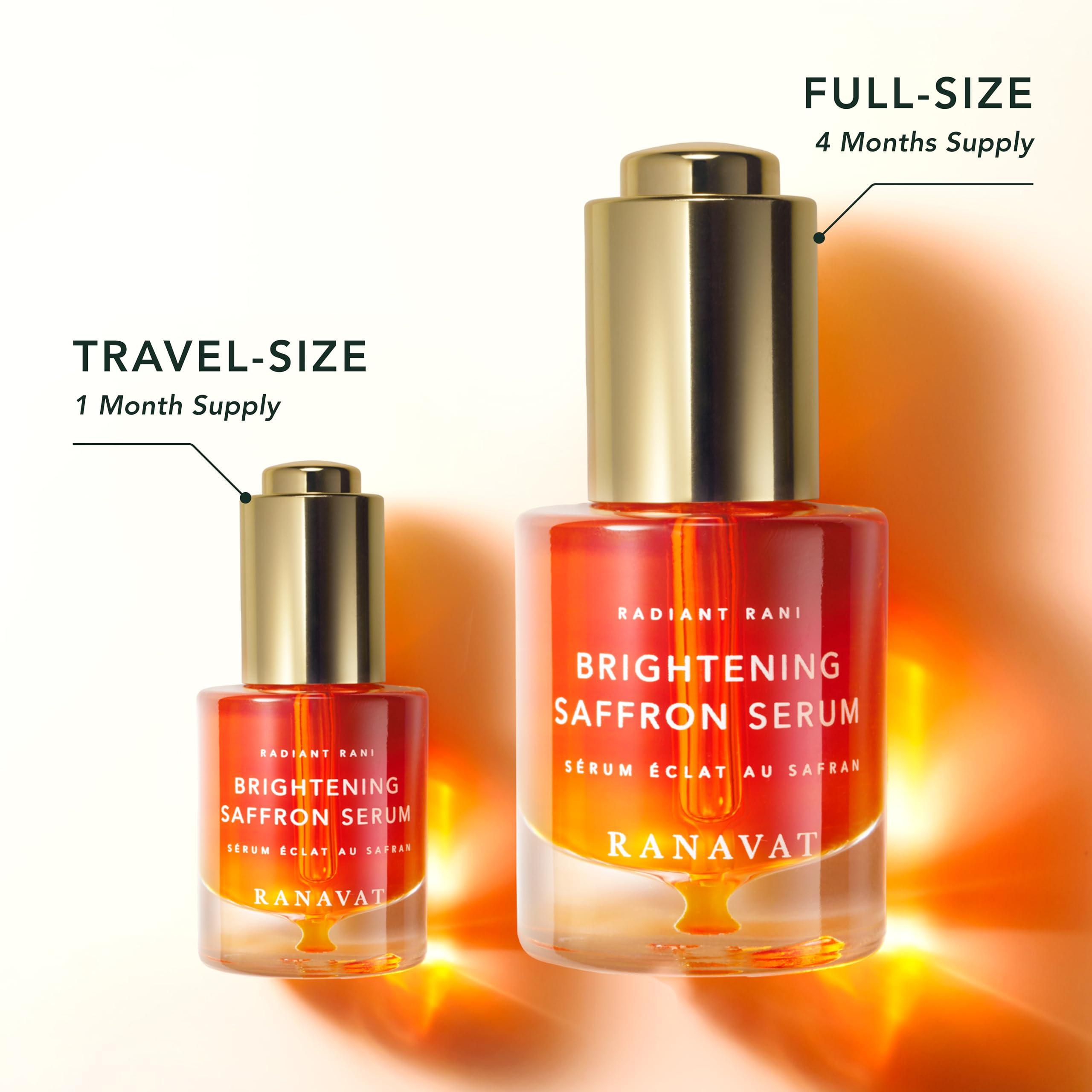RANAVAT BOTANICS RANAVAT BOTANICS RANAVAT Radiant Rani - Saffron Serum Duo - Full Size & Mini Serum - Vitamin C Alternative (2 Piece)