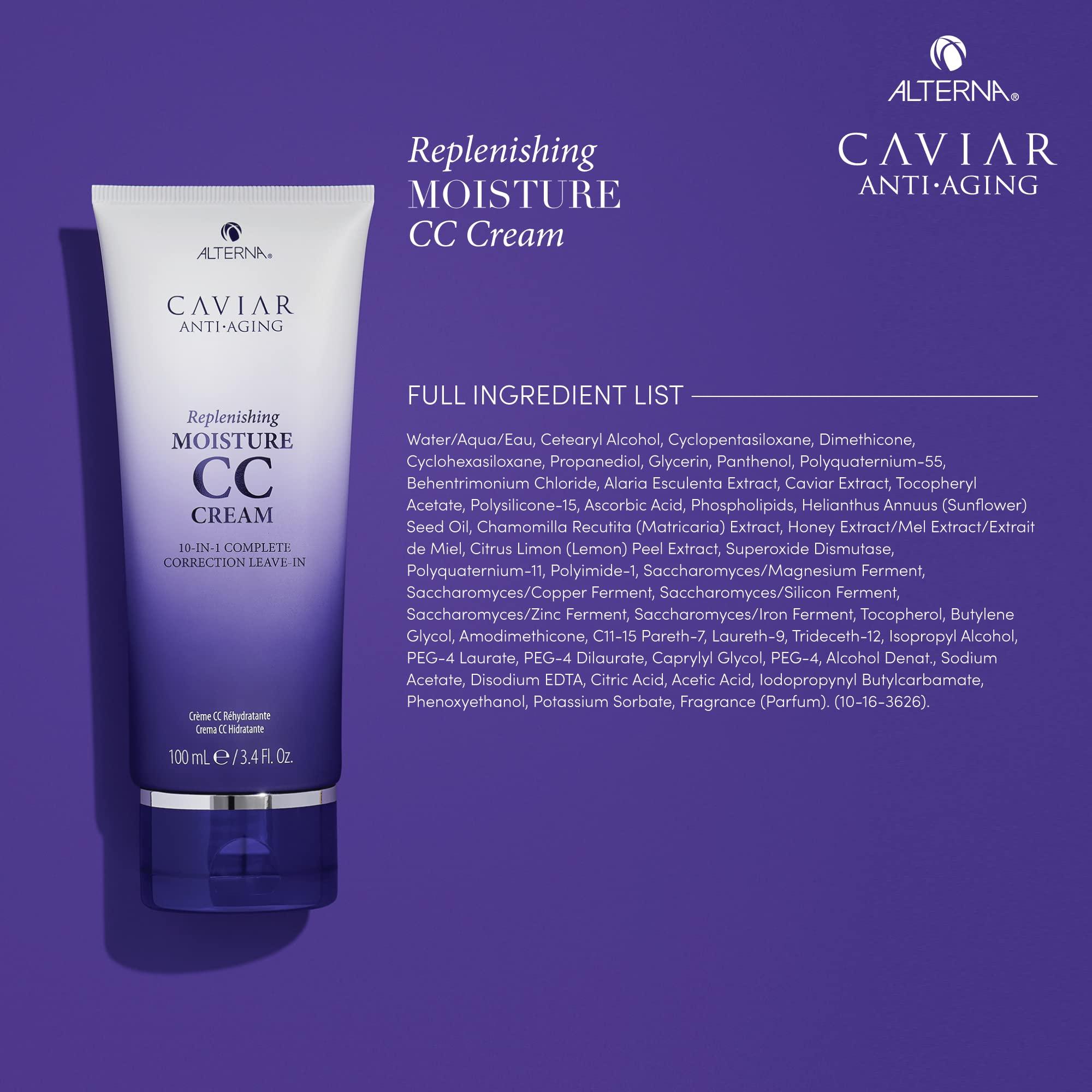Alterna Haircare Alterna Caviar Anti-Aging Replenishing Moisture Travel Size CC Cream Hair Protectant and Treatment Cream, 0.85 fl. oz.
