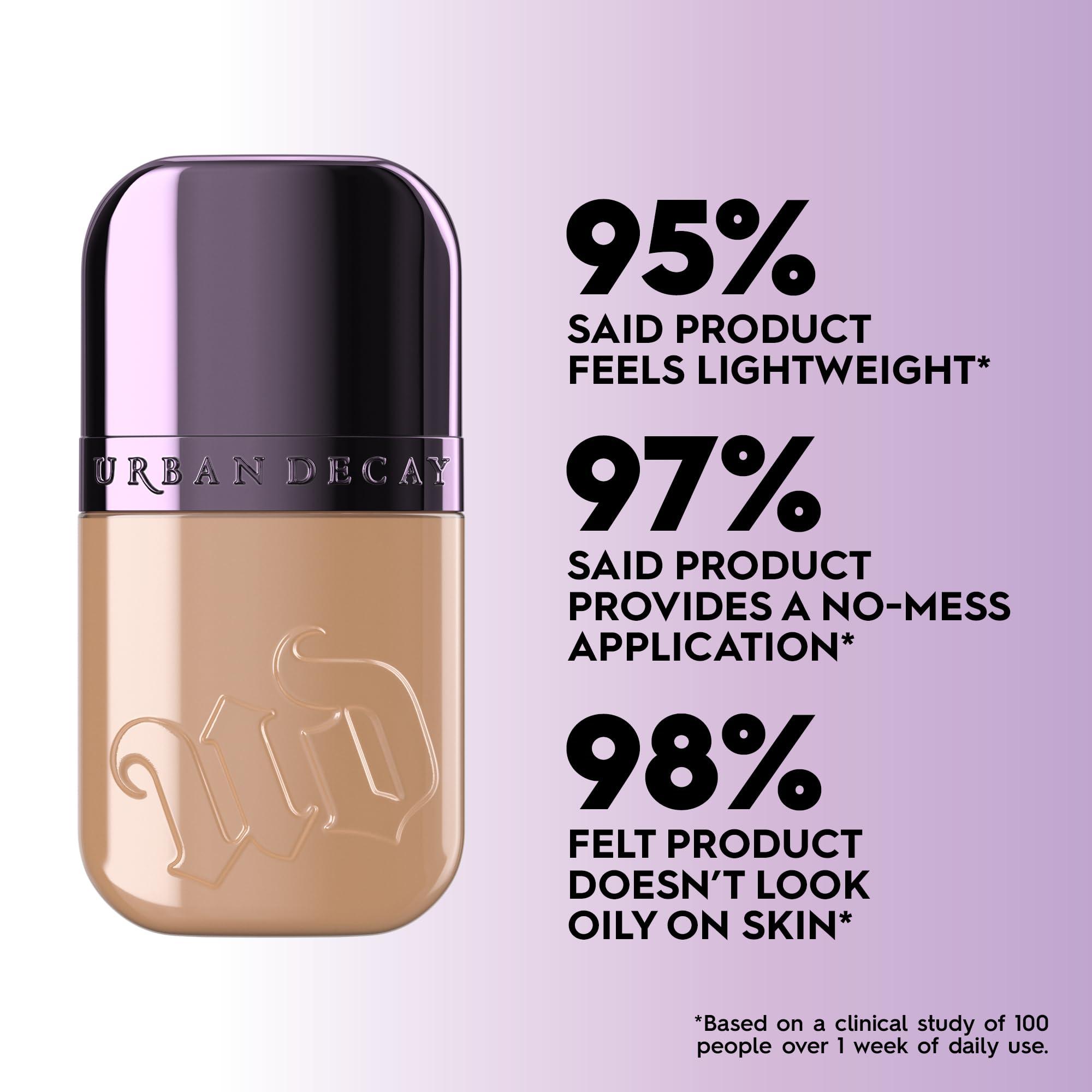 URBAN DECAY Urban Decay Face Bond Self-Setting Waterproof Foundation, Medium Coverage, Natural Matte Finish, 3% Niacinamide Serum Improves Skin Texture Feel, Transfer-Resistant, Sweat-Proof, Blurs Skin - Shade 39