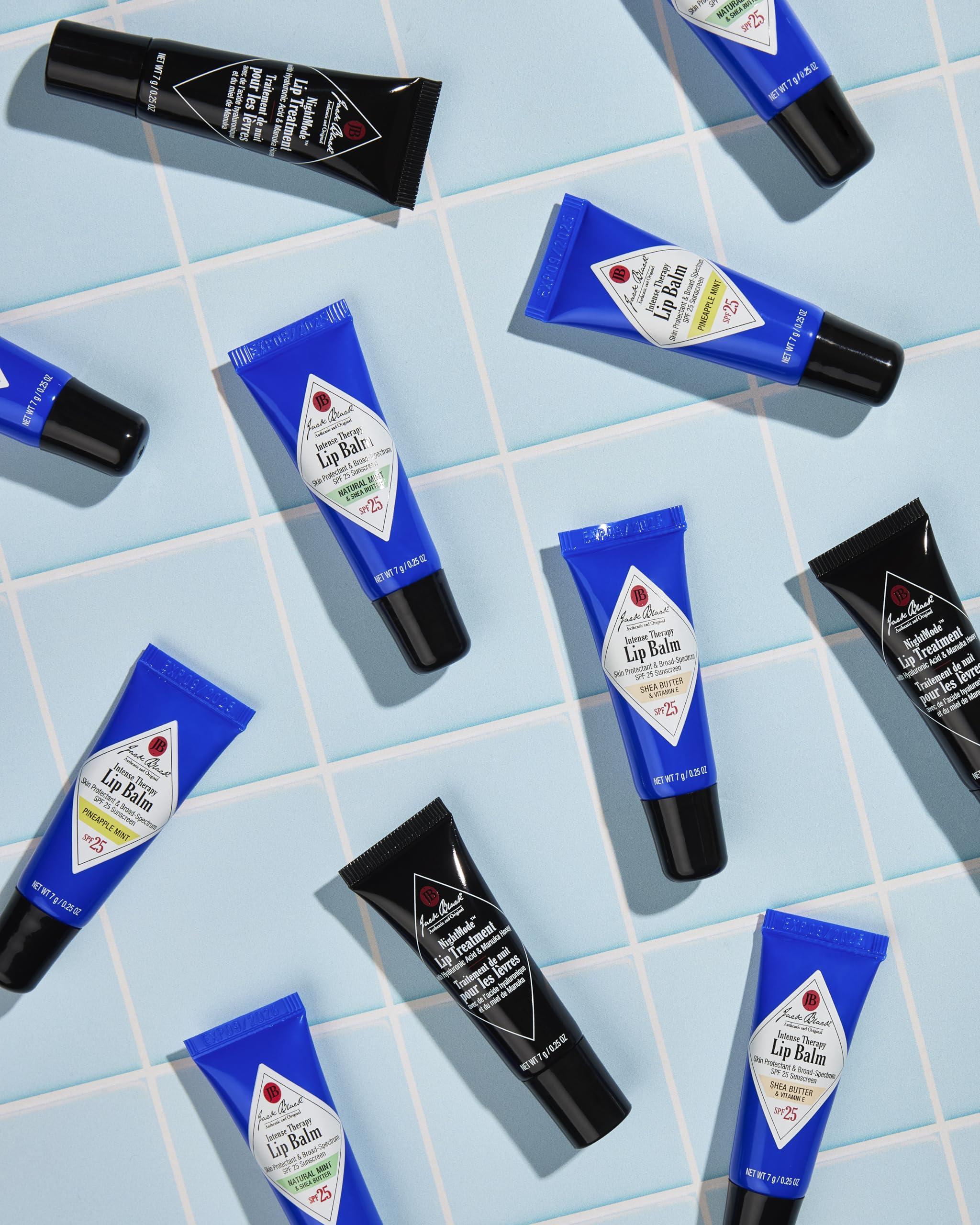 Jack Black Jack Black Intense Therapy Lip Balm, 0.25-Oz. Trio SPF 25 Sun Protection, Lip Moisturizer, Hydrating Lip Balm with SPF, Lip Sunscreen to Relieve Dry, Chapped Lips