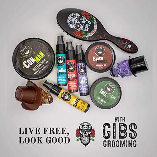 GIBS GROOMING GIBS Grooming Bush Master Beard, Hair & Tattoo Oil- All-Natural with Nutmeg, Leather, Vanilla & Musk Scent- Softens & Strengthens Beard Growth, Moisturizes Skin, 4 Oz.