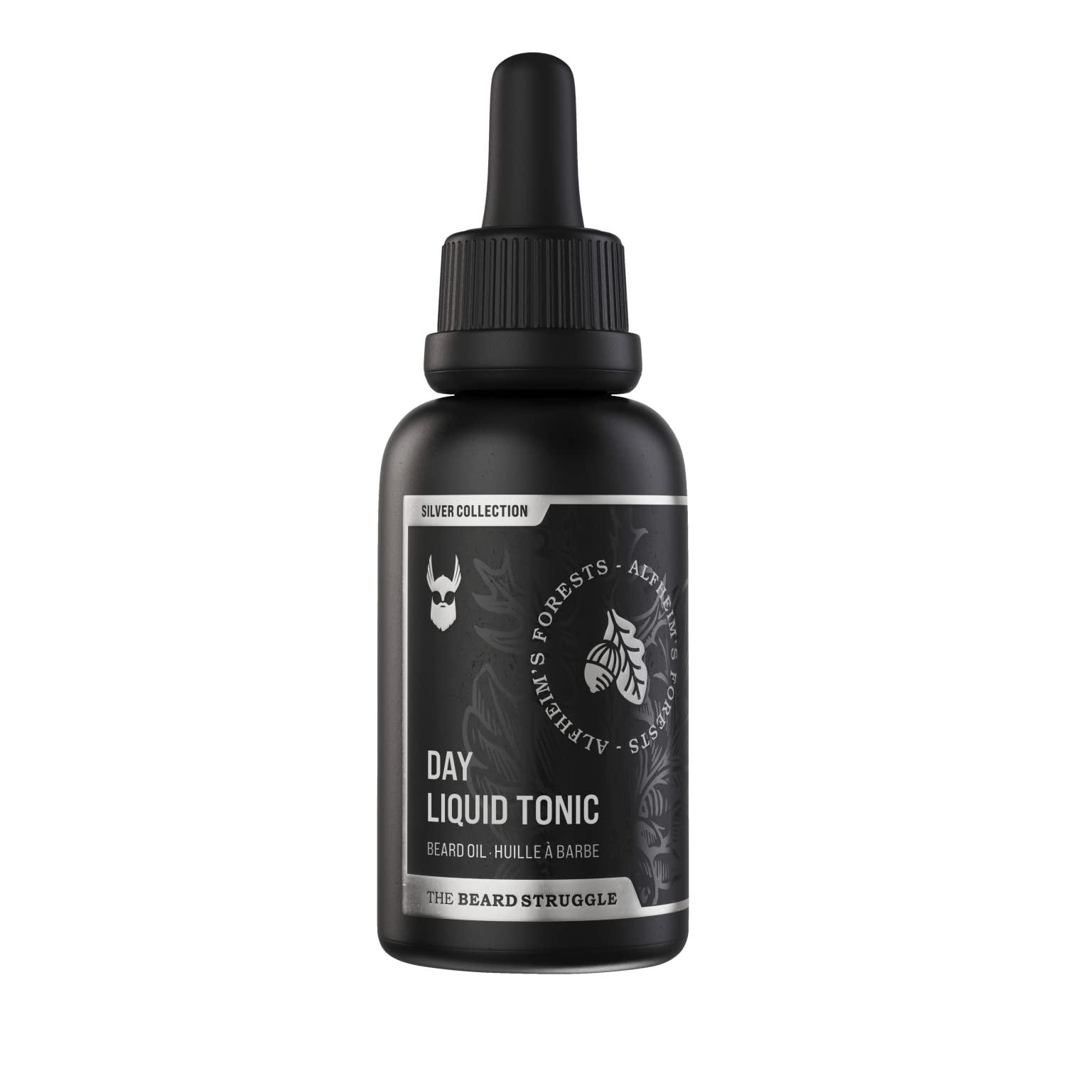 The Beard Struggle The Beard Struggle - Day Liquid Tonic Beard Oil - Silver Collection (Alfheim's Forests) - Beard Oil for Men - Moisturize, Softens Hair, Reduces Itch - Day Time Beard Growth Oil (1 Fl oz)