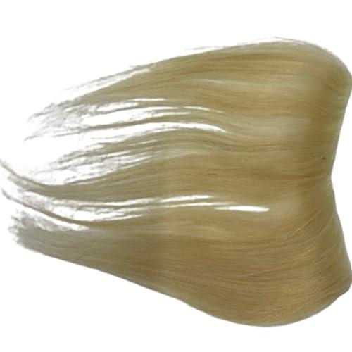 Voloria Voloria Frontal Hairpiece for Women Human Hair Extensions Forehead Hairline PU Skin Toppers Hair Replacement Toupee (1.18x6.69 Inch, 613 Blonde Color)