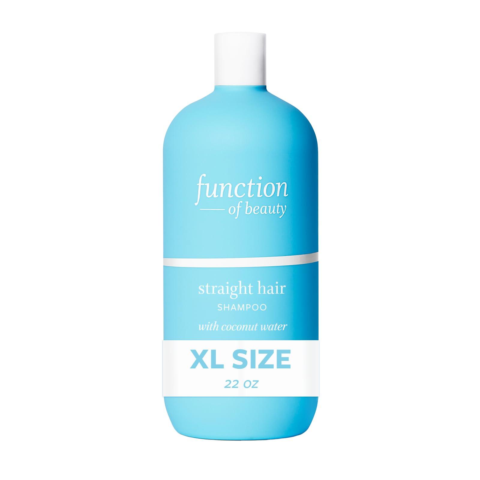 FUNCTION OF BEAUTY Function of Beauty Straight Hair Shampoo, 22 oz - Formulated with Coconut Water to Hydrate & Moisturize, Sulfate Free, Customizable Haircare