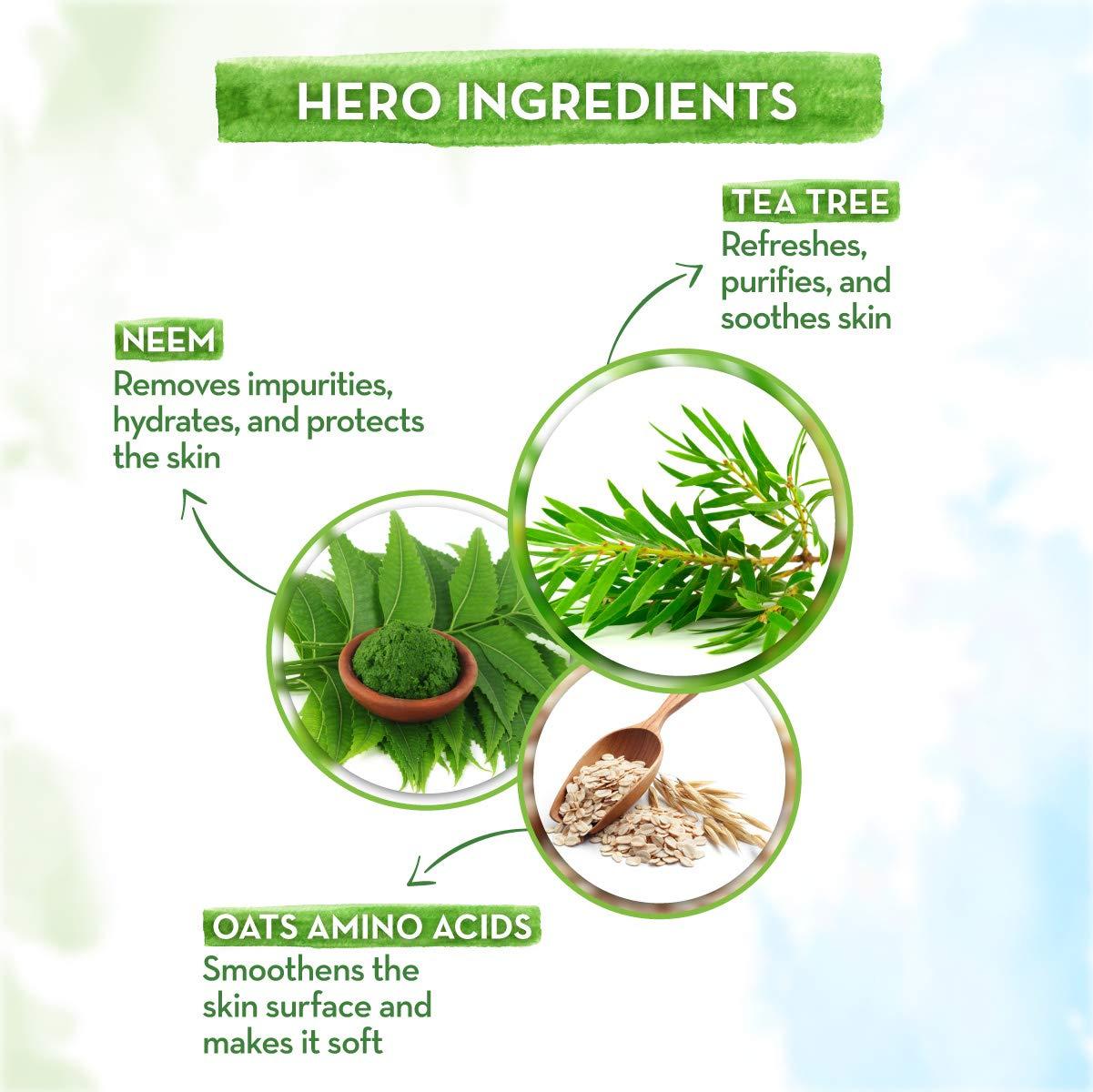 MAMAEARTH MAMAEARTH Tea Tree & Neem Body Wash for Skin Purification | Gently Cleanses & Detoxifies Skin | Soothes Itchy Dry Skin | No After Bath Dryness | 10.14 Fl Oz/300 ml