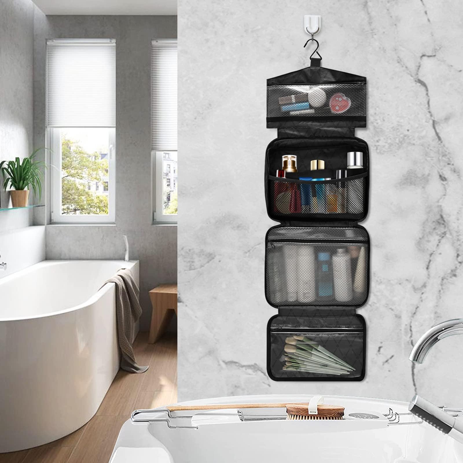 ZZKKO ZZKKO Travel Toiletry Bag for Men Retro World Map Hanging Travel Toiletry Bag Organizer Mens Toiletries Bag for Bathroom Water Resistant Multiple Compartments Large